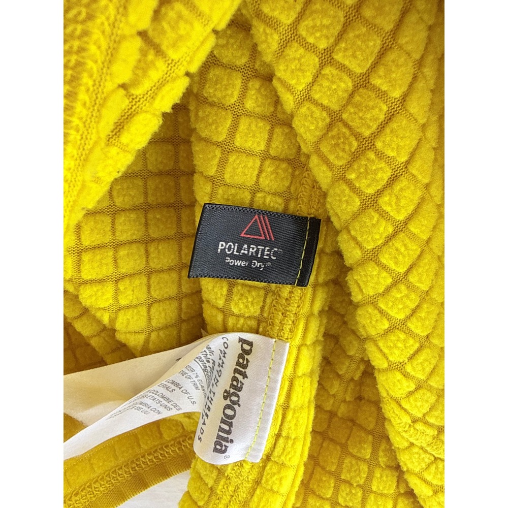 Patagonia R1 Pullover Mens Large Yellow Polartec Power Dry Grid‎ Fleece 40109 - Picture 7 of 10